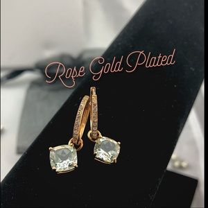 Rose gold plated Sterling Silver amethyst Earrings